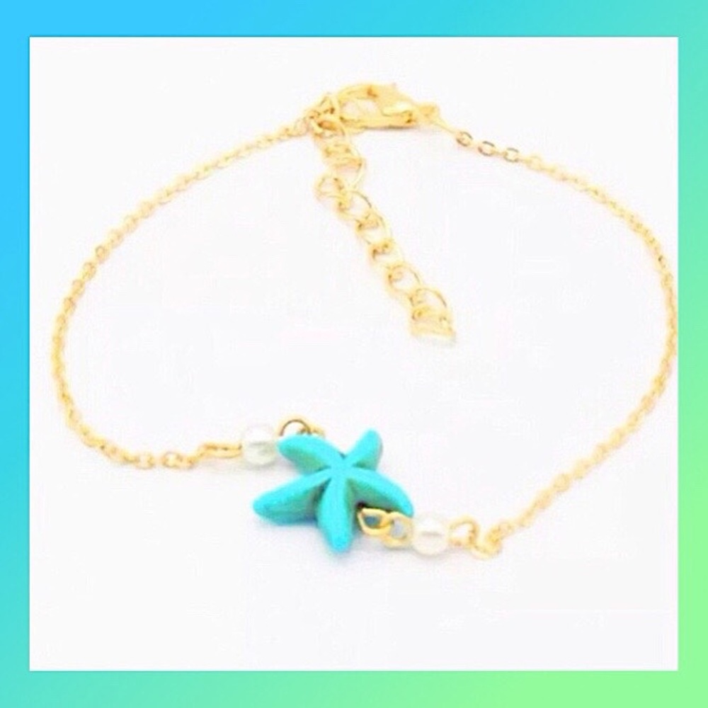 NEW💫 Boho Blue Starfish Anklet Ankle Bracelet 💫